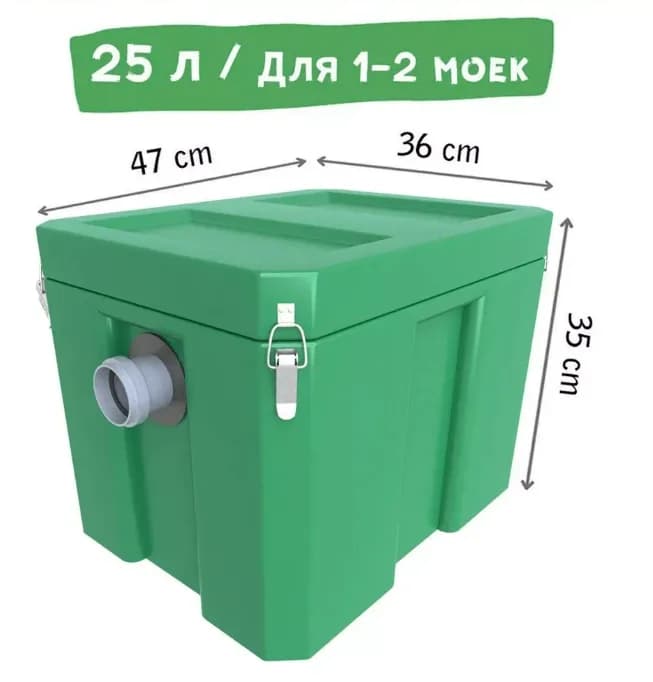 Жироуловитель Биофор Эконом 0,5-25 — объём 25 литров, габариты 46 × 36 × 35 см